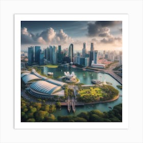 Singapore Cityscape Art Print