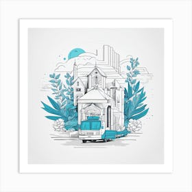 Illustration Of A House Art Print