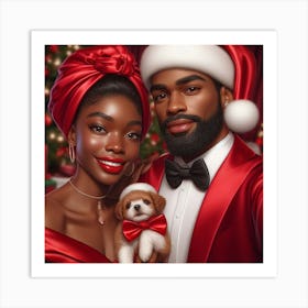 Santa Claus Couple Art Print