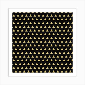 Gold Glitter Triangle Art Art Print