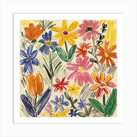 Flowers Painting Matisse Style 8 Art Print