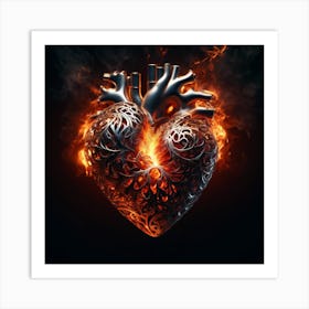 Fire Heart  Art Print