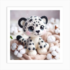 Amigurumi, Snow Leopard 1 Art Print