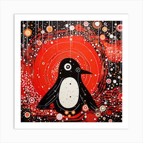 Penguin In Space 1 Art Print