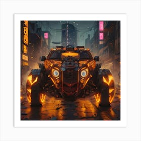 Pumpkin Car (Cyberpunk37) Art Print