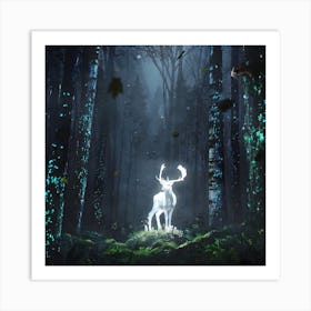 Deer In The Forest Art Print