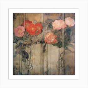 Suspended Peonies Art Print