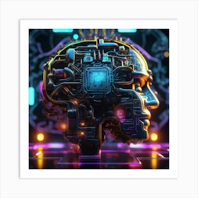 Futuristic Artificial Intelligence Concept 1 Art Print