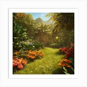 Tropical Garden 1 Art Print