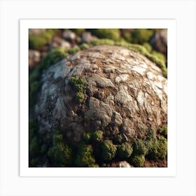 Mossy Rock Art Print