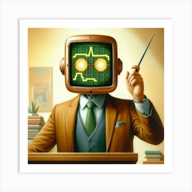 Tv Head Art Print