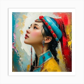 Tibetan Girl Art Print