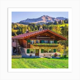 House In The Mountains Art Print