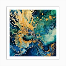 Blue Dragon Art Print