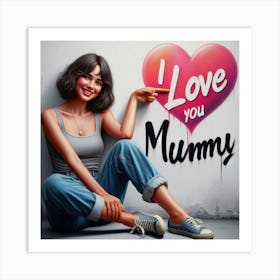 I Love You Mummy 3 Art Print