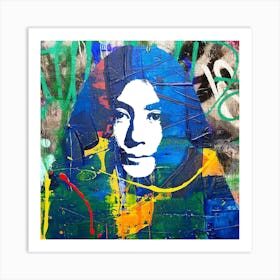 Yoko Ono Pop Art Square Art Print