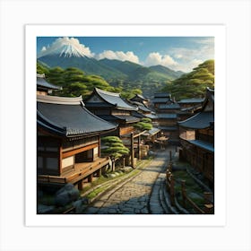 Japanese Village 2 Art Print