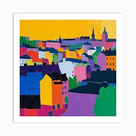 Abstract Travel Collection Stockholm Sweden 3 Art Print