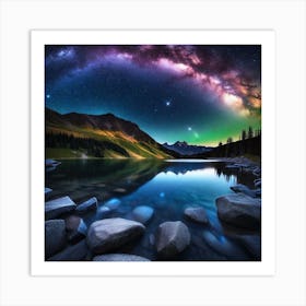 Milky Over Lake 2 Art Print