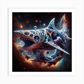 Cosmic shark Art Print