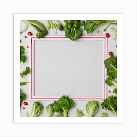 Fresh Vegetables In A Frame 2 Art Print