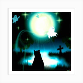 Ghosts In The Moonlight Art Print