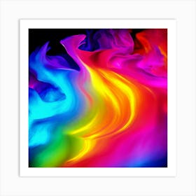 Color Brightness Vibrant Electric Power Gradient Vivid Intense Dynamic Radiant Glowing En (3) Art Print