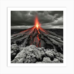 Icelandic Volcano Art Print