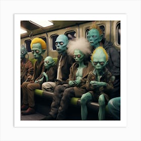 Alien Subway 1 1 Art Print