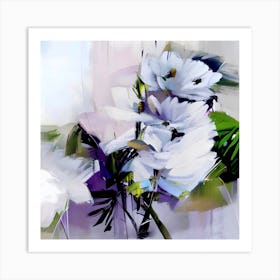 White Flowers Art Print