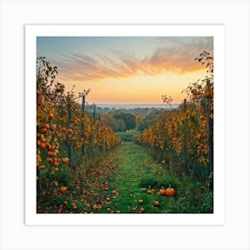 An Isolated Rustic Natural View Of A Bountiful Garden In Autumn Where A Plethora Of Verdant Pumpk (1) 1 Art Print