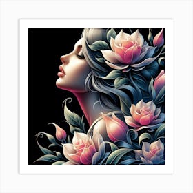 Lotus Flower Painting 3 Art Print