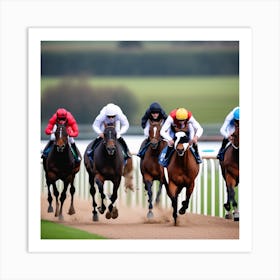 Jockeys Racing 6 Art Print