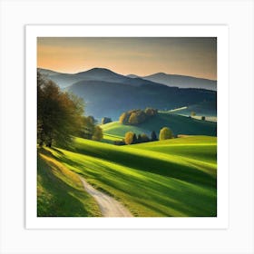 Sunset In The Countryside 40 Art Print