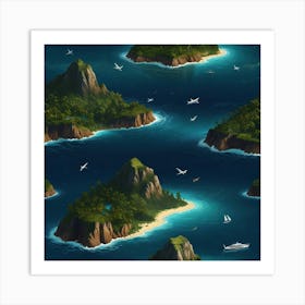 Default Create A Unique Of Ocean Island 1 Art Print