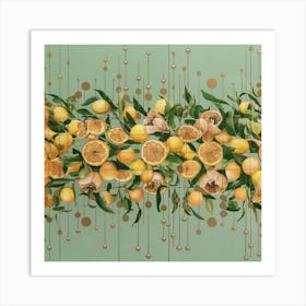 Lemons And Gold Art Print