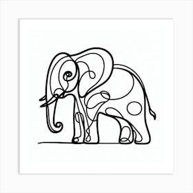 Elephant Picasso style 5 Art Print