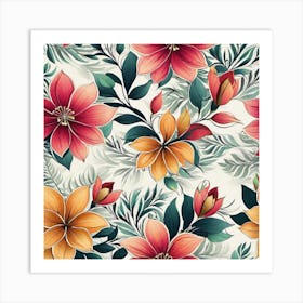 Floral Pattern 3 Art Print