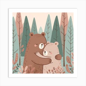 Illustrate, Two Bears 3 Art Print