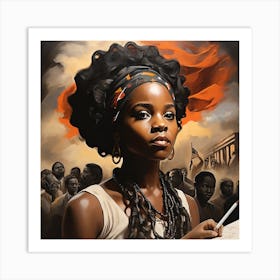 Black History Month: Afro-American Woman Art Print