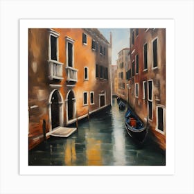 Gondolas In Venice Art Print