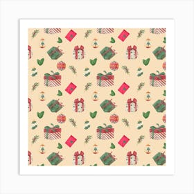 Christmas Pattern 1 Art Print