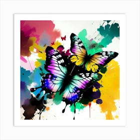 Colorful Butterflies 155 Art Print