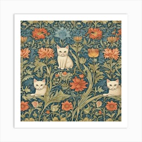 william morris cat 3 Art Print