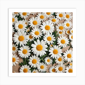 Sticker Of Daisies Flower 3365132050 Art Print