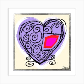 Hearts of Love The Color Purple love by Jessica Stockwell Art Print