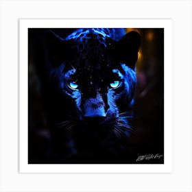 Panther Blue - Panther Blue Eyes Art Print