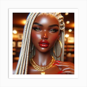 Sexy Black Doll Art Print