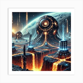 Geothermal And Tectonic Expansion Converted Art Print