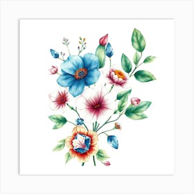 Watercolor Flowers 10 Art Print